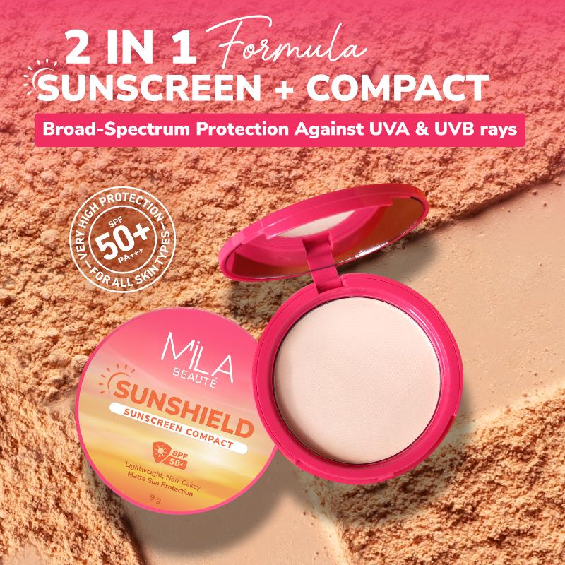 Sun Shield Sunscreen Matt SPF 50 PA+++ UV Protection Compact
