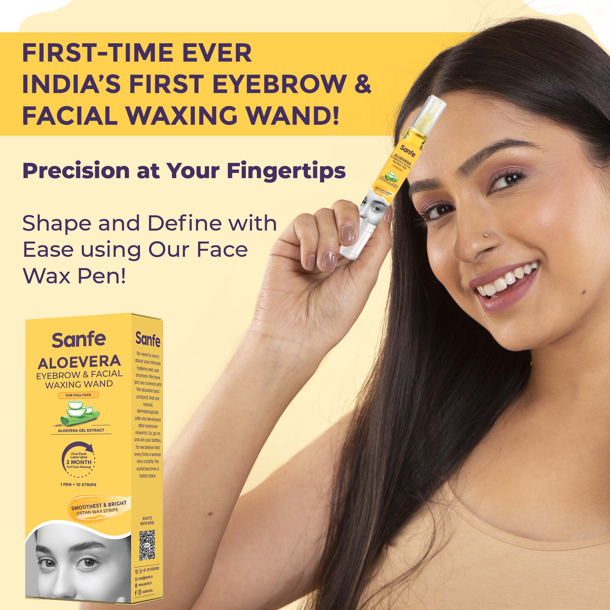 Eyebrow & Facial Waxing 1 Pen + 10 Strips