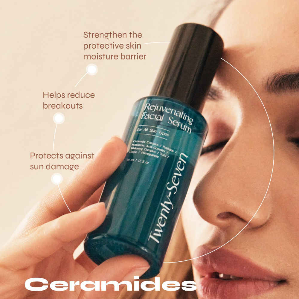 Rejuvenating Facial Serum Ceramides, Peptides For Glowing Skin & Reduces Signs Of Aging