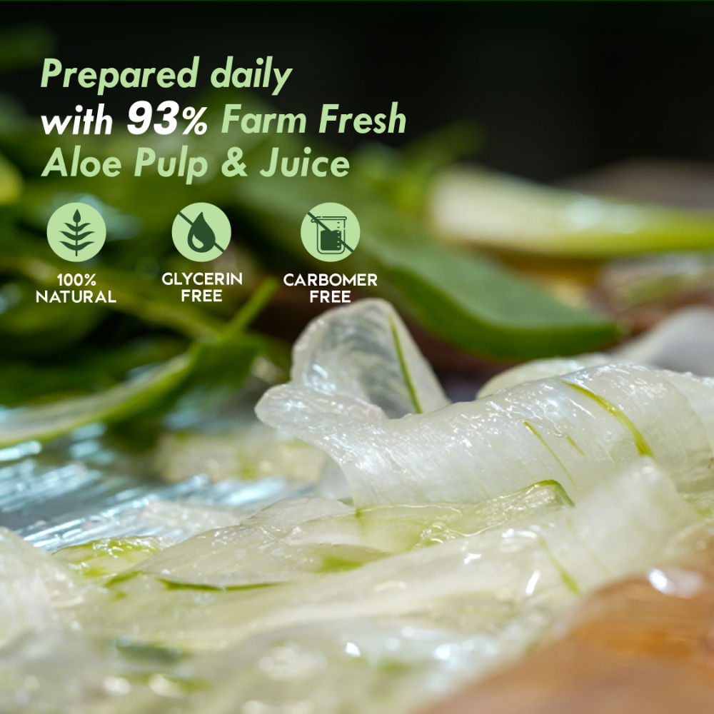 Fresh Pure Aloe Vera Gel for Healthy Skin & Hair, Oil Free Moisturizer and Dandruff Rescue