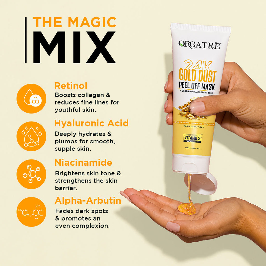 24K Gold Peel Off Mask For Glowing, Bright & Radiant Skin