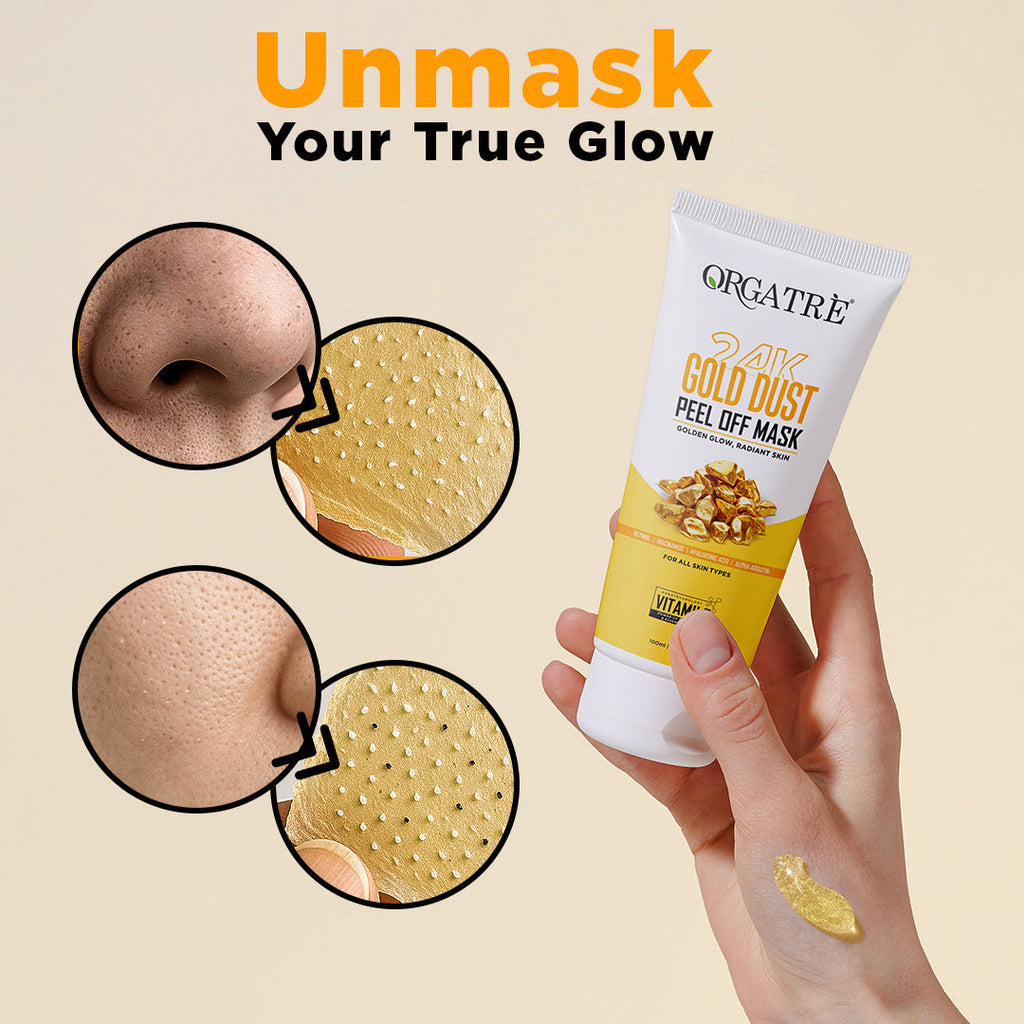 24K Gold Peel Off Mask For Glowing, Bright & Radiant Skin