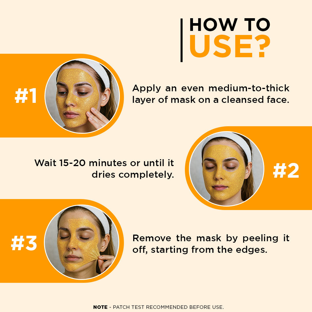 24K Gold Peel Off Mask For Glowing, Bright & Radiant Skin