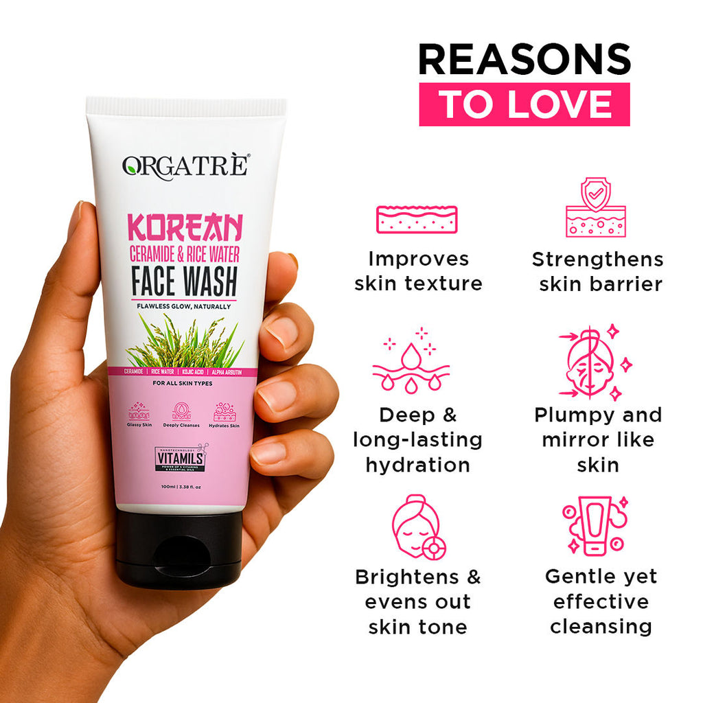 Korean Rice Water & Alpha Arbutin Face Wash