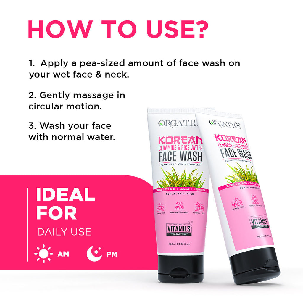 Korean Rice Water & Alpha Arbutin Face Wash