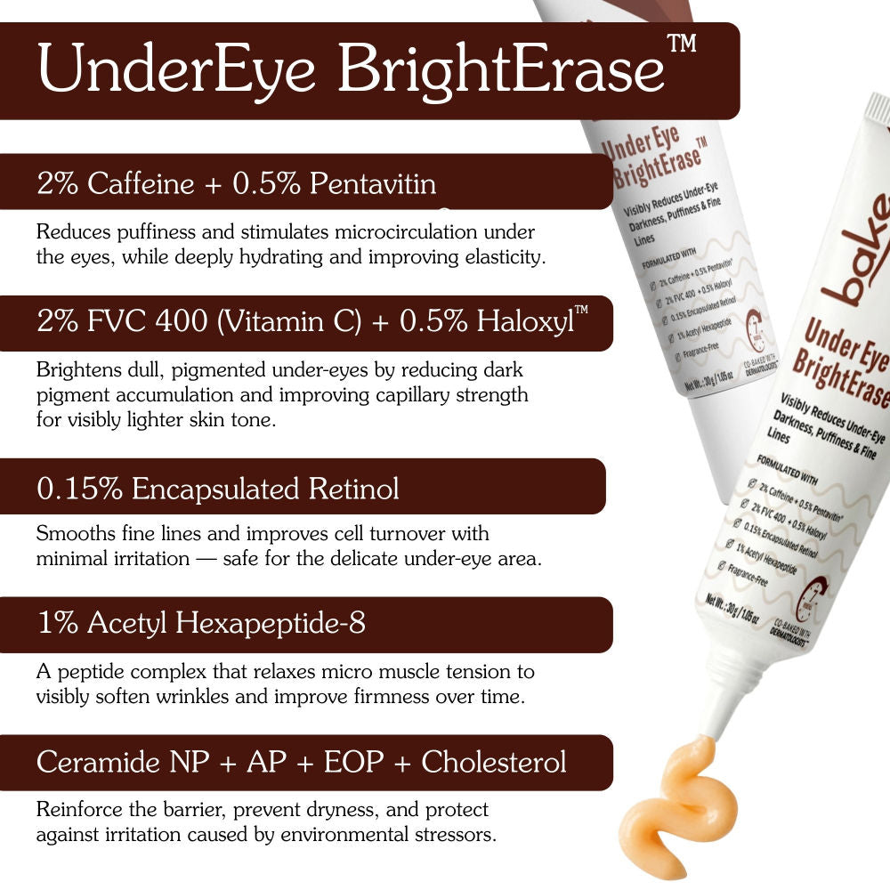 BrightErase Under Eye Cream – 2% Caffeine for Under-Eye Darkness, Puffiness & Fine Lines