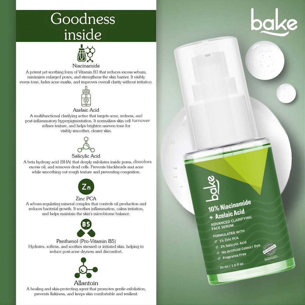 10% Niacinamide & Azelaic Acid Face Serum For Acne Scars & Dark Spots