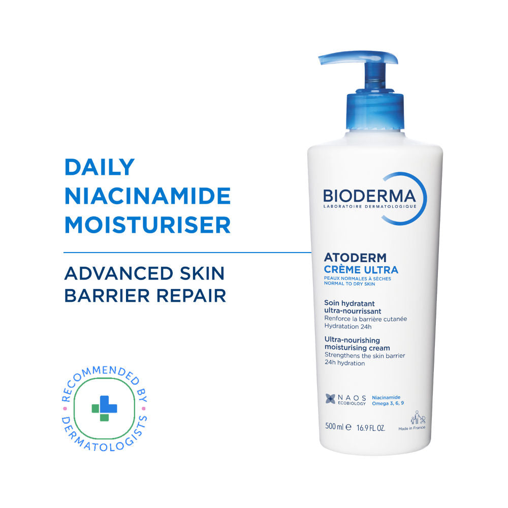 Niacinamide Moisturizer - Atoderm Creme Ultra-Boosts Hyaluronic Acid, Ceramides - 500 ml