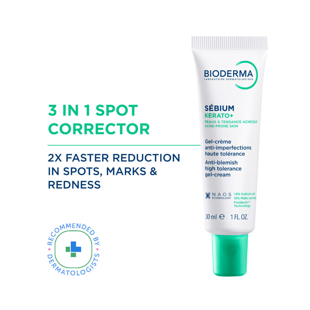 Anti-Blemish Gel Cream - Sebium Kerato+ Spot Corrector - Eliminates Pimples & Blackheads