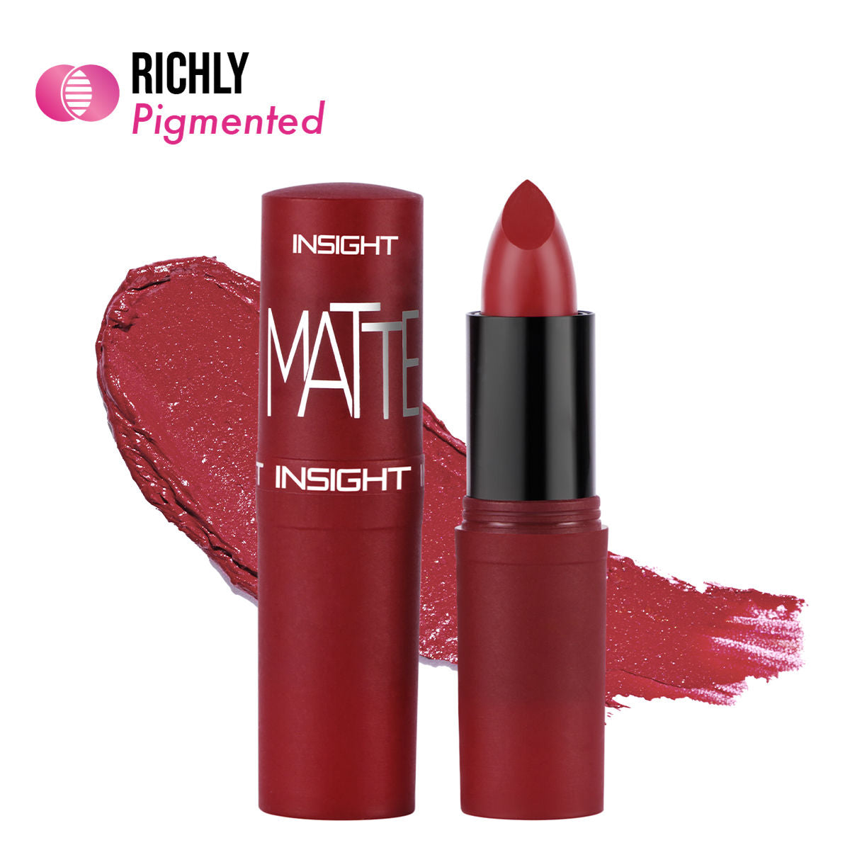 Matte Lipstick, 1 Stroke Application, Long Lasting - A3 Cherry Wine