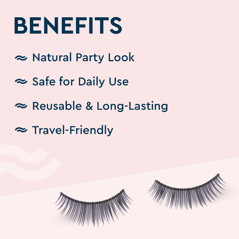 Eyelash Set With Glue, False Eyelashes - Party Style