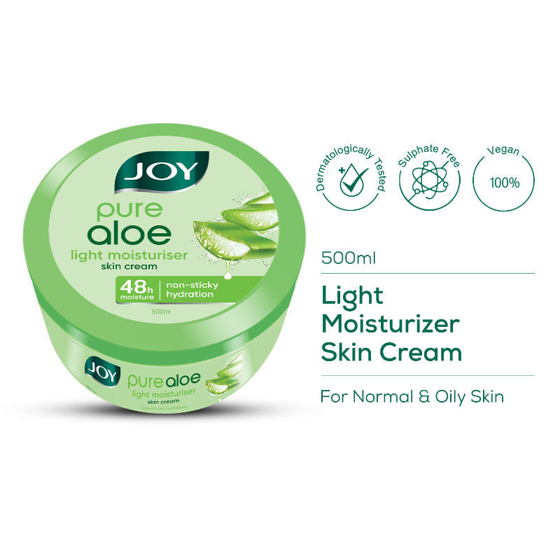 Pure Aloe Vera Light Moisturizer Skin Cream for Face & Body For 48 Hrs Moisturization