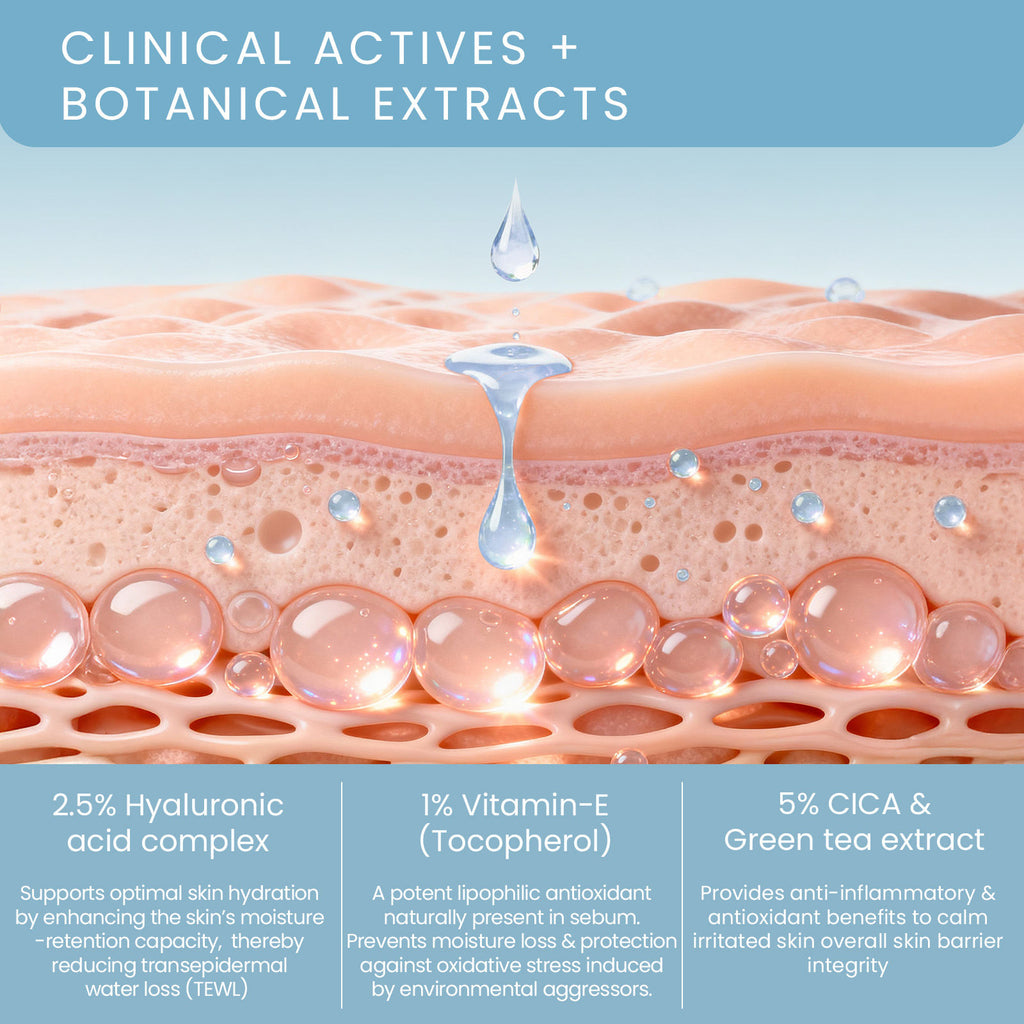 Lotus Dermabotanics Hydra Active Gel Moisturiser 2.5% Hyaluronic Acid Complex, All Skin Types