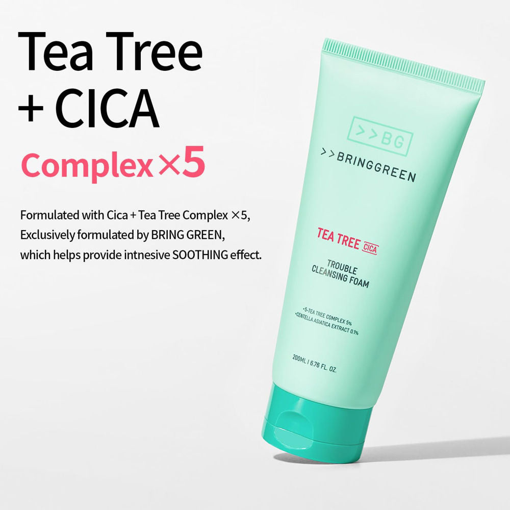 Tea Tree Cica Trouble Cleansing Foam With Salicylic Acid For Acne-Prone Skin
