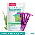 Disposable Shaving Razors for Women, Aloe Vera Lubrication for Smooth Instant Hair Removal