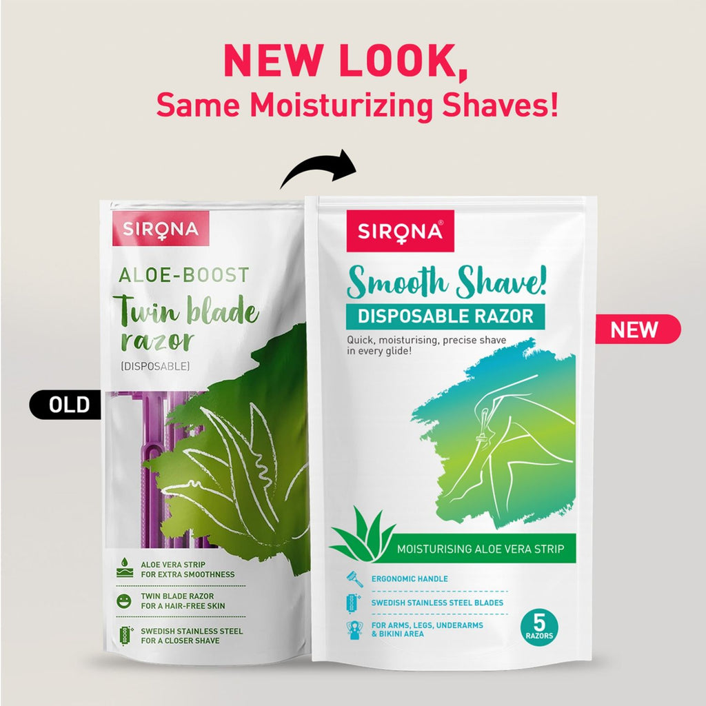Disposable Shaving Razors for Women, Aloe Vera Lubrication for Smooth Instant Hair Removal