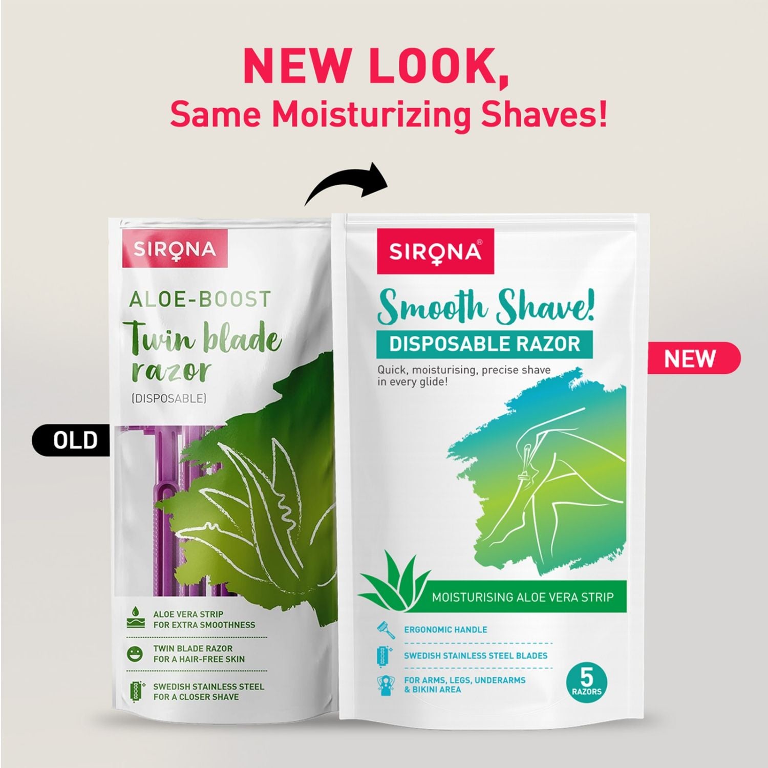 Disposable Shaving Razors for Women, Aloe Vera Lubrication for Smooth Instant Hair Removal