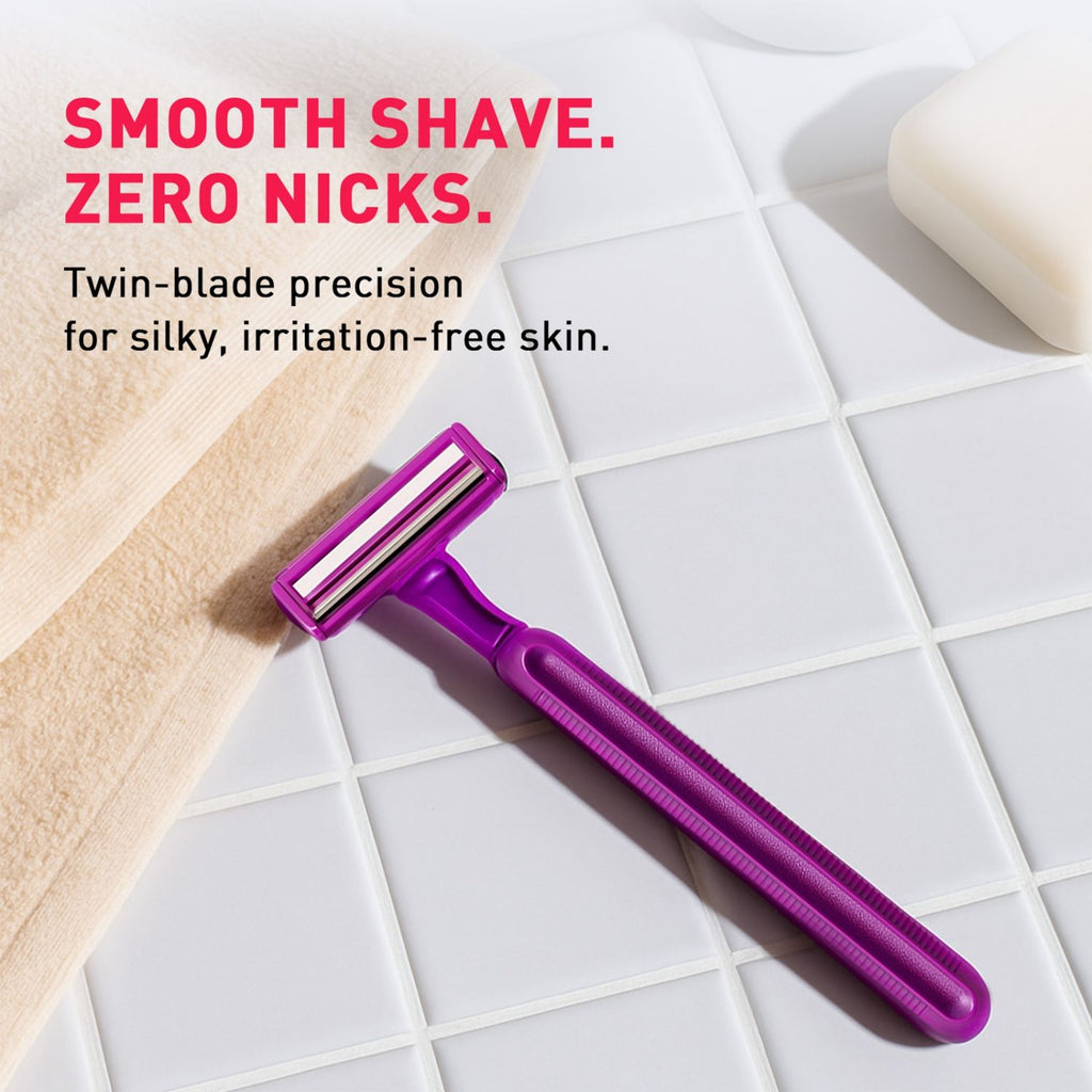 Disposable Shaving Razors for Women, Aloe Vera Lubrication for Smooth Instant Hair Removal