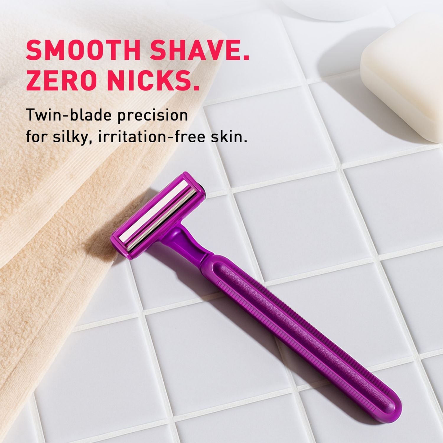 Disposable Shaving Razors for Women, Aloe Vera Lubrication for Smooth Instant Hair Removal