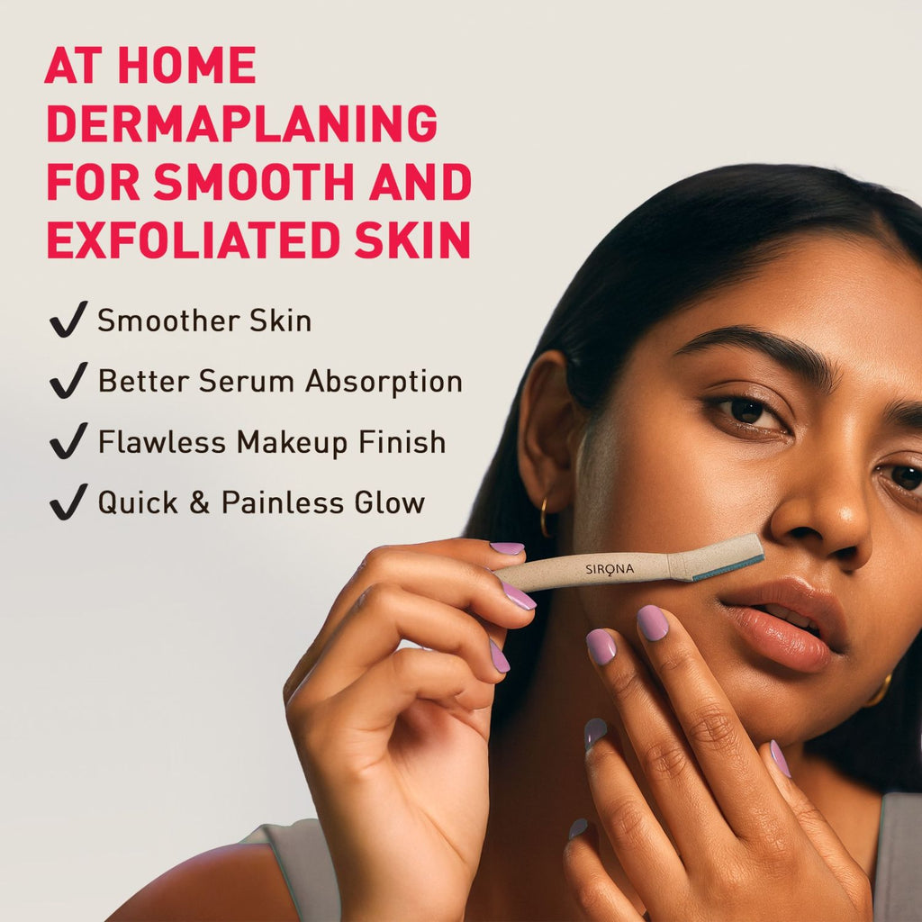 Blink and Glow Reusable Face & Eyebrow Razors for Women, Instant & Painless Hair Removal