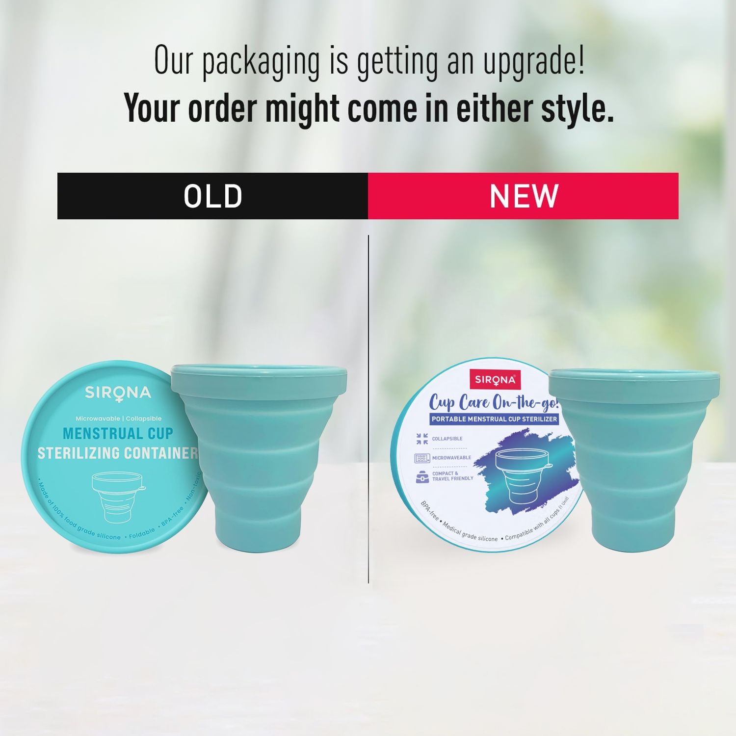 Menstrual Cup Sterilizer Microwave Safe, Collapsible and Easy to Use Sterilizer