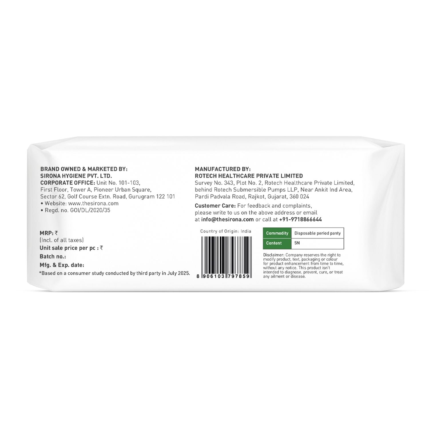 Disposable Period Panties, S-M (22-30 inch) 360° Coverage, Leakage Protection for Heavy Flow