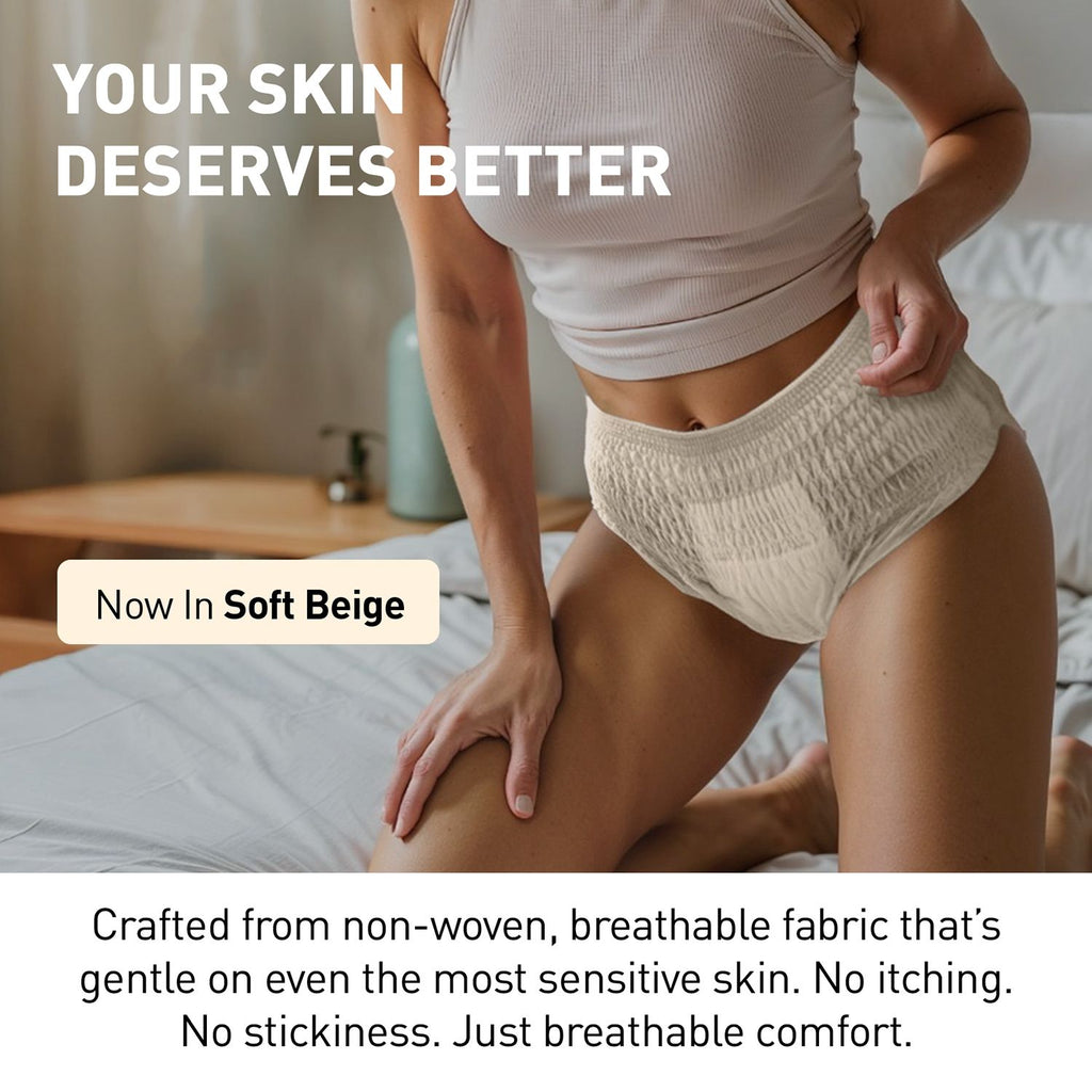 Disposable Period Panties, S-M (22-30 inch) 360° Coverage, Leakage Protection for Heavy Flow