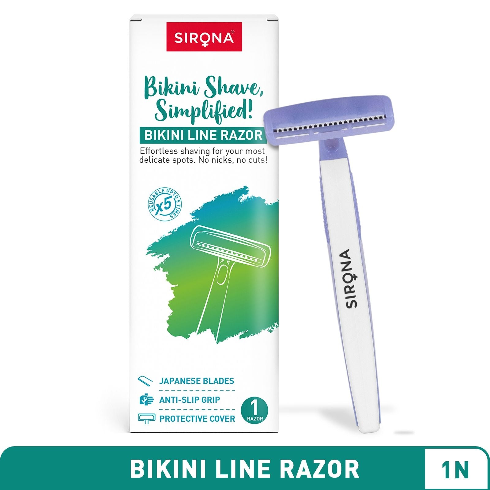 Reusable Bikini Razor for Women for Painless & Irritation-Free Shaving of Bikini Line