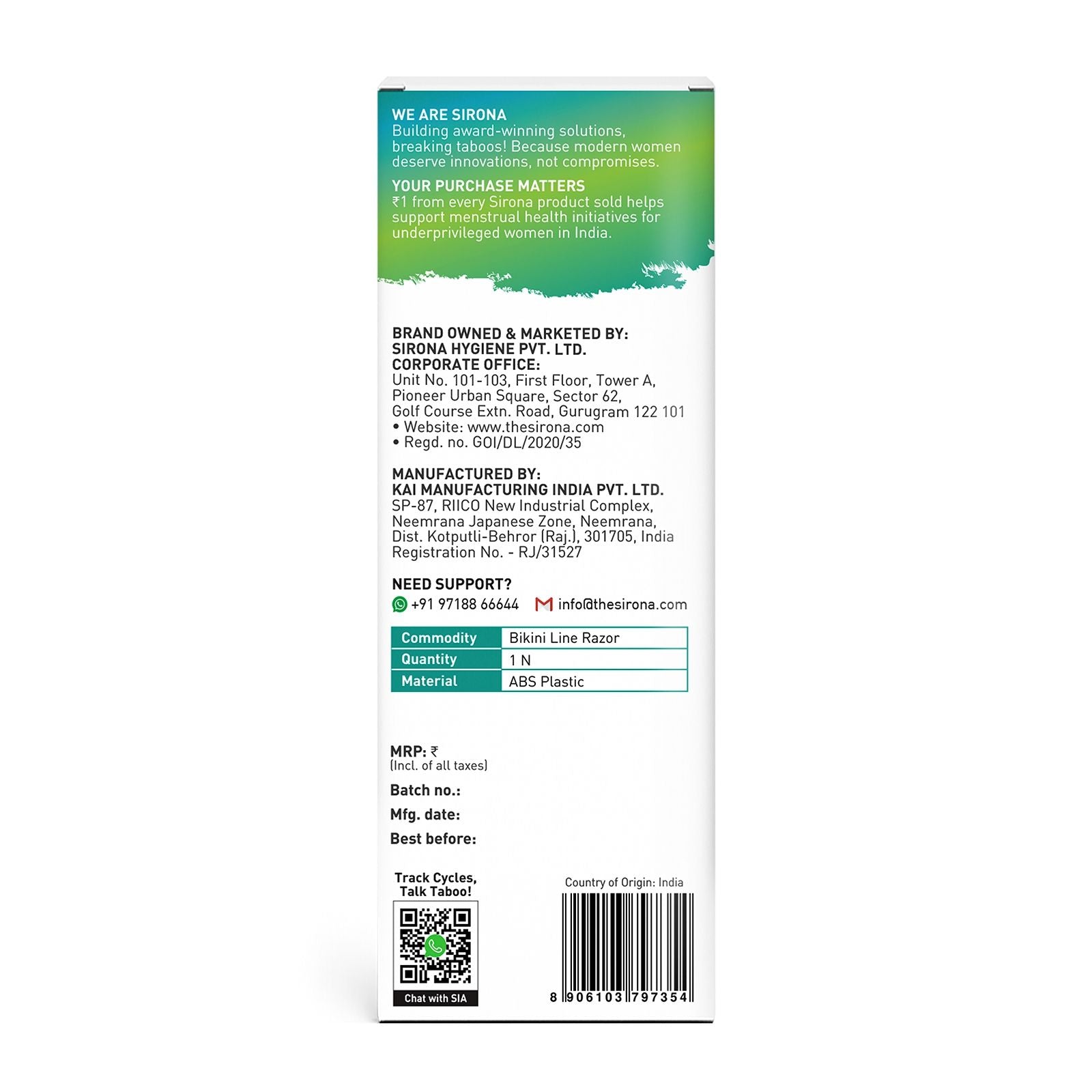 Reusable Bikini Razor for Women for Painless & Irritation-Free Shaving of Bikini Line