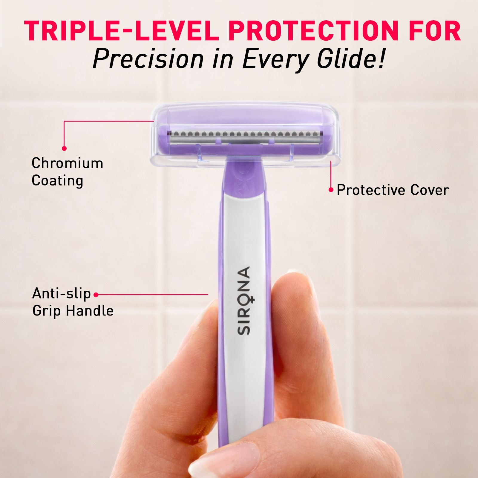 Reusable Bikini Razor for Women for Painless & Irritation-Free Shaving of Bikini Line