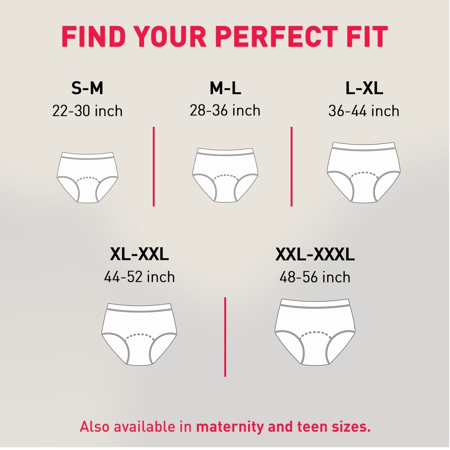 Disposable Period Panties, XL-2XL (44-52 in) 360° Coverage, Leakage Protection for Heavy Flow