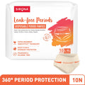 Disposable Period Panties, L-XL (36-44 inch) 360° Coverage, Leakage Protection for Heavy Flow