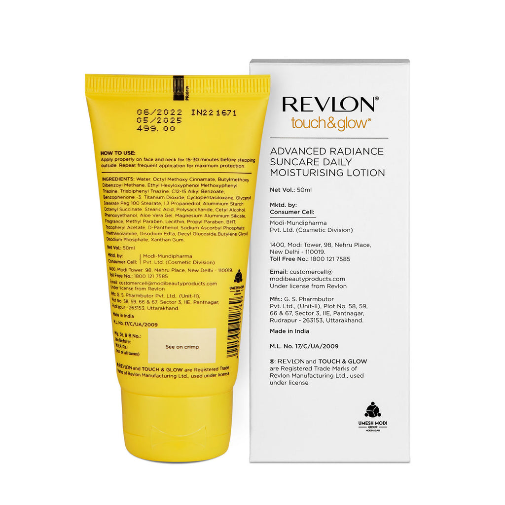 Touch & Glow Advanced Radiance Sun Care Daily Moisturizing Lotion SPF 50