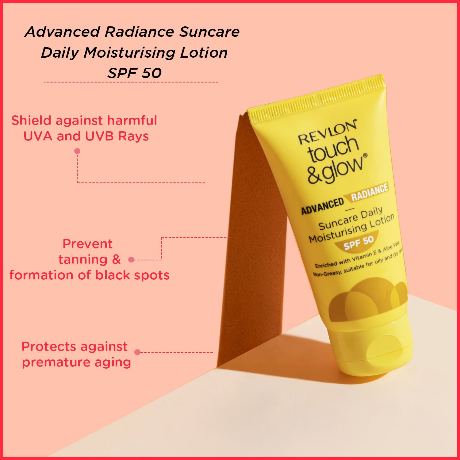 Touch & Glow Advanced Radiance Sun Care Daily Moisturizing Lotion SPF 50