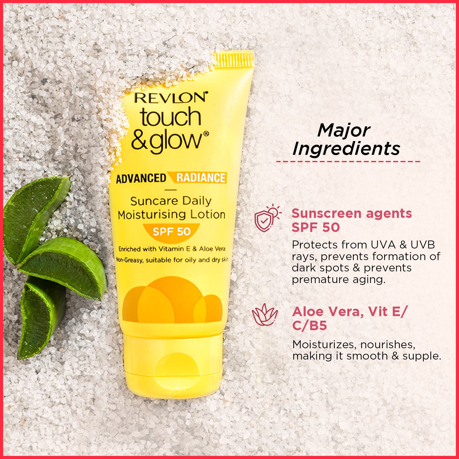 Touch & Glow Advanced Radiance Sun Care Daily Moisturizing Lotion SPF 50