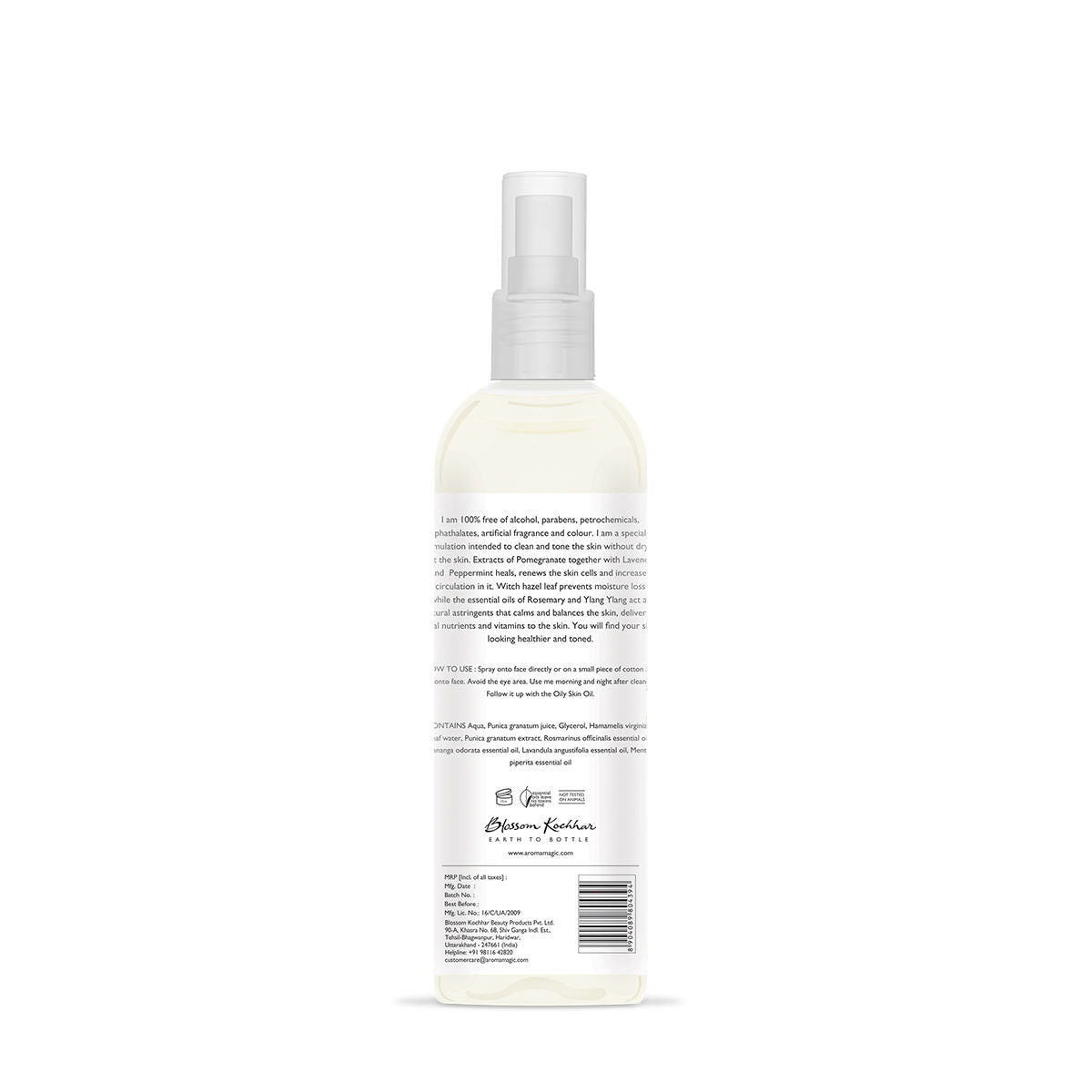 Aromatic Skin Toner Tightens Pores & Revives Skin For Oily Skin