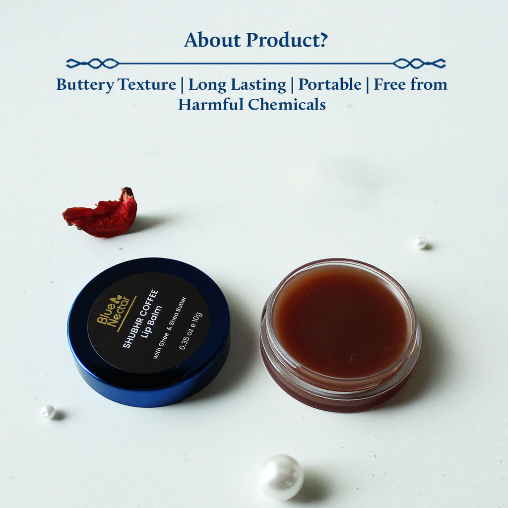 Shubhr Coffee Lip Balm with Ghee for Dryness and Lips Brightening