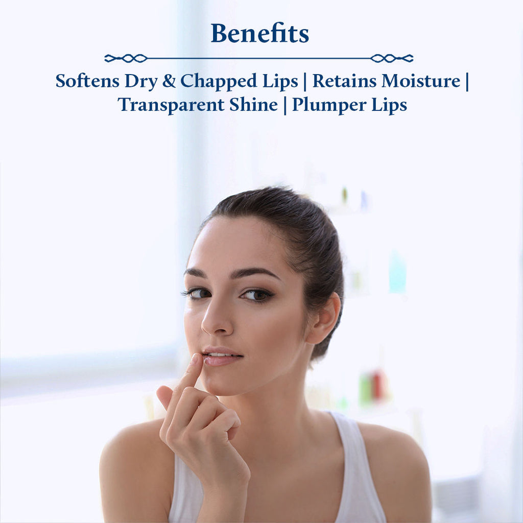 Chocolate & Vanilla Hydrating Lip Balm with Ghee for Dry Chapped Lips