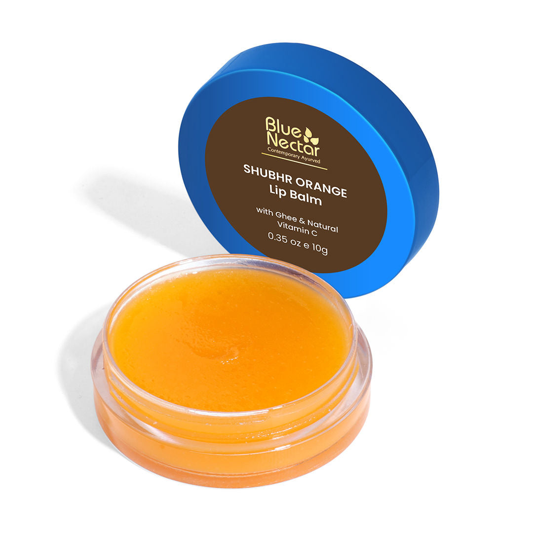 Shubhr Orange Lip Balm & Gloss with Ghee And Natural Vitamin C for Dry Chapped Lips