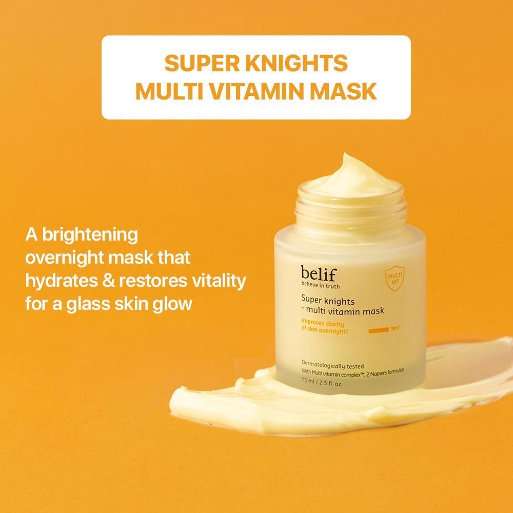 Super Knights Korean Multi Vitamin Sleeping Mask- Hydrating Vegan Night Cream with Niacinamide