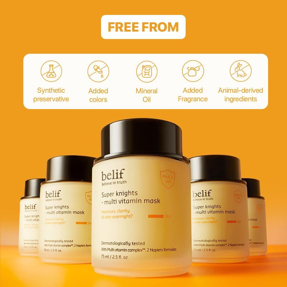 Super Knights Korean Multi Vitamin Sleeping Mask- Hydrating Vegan Night Cream with Niacinamide