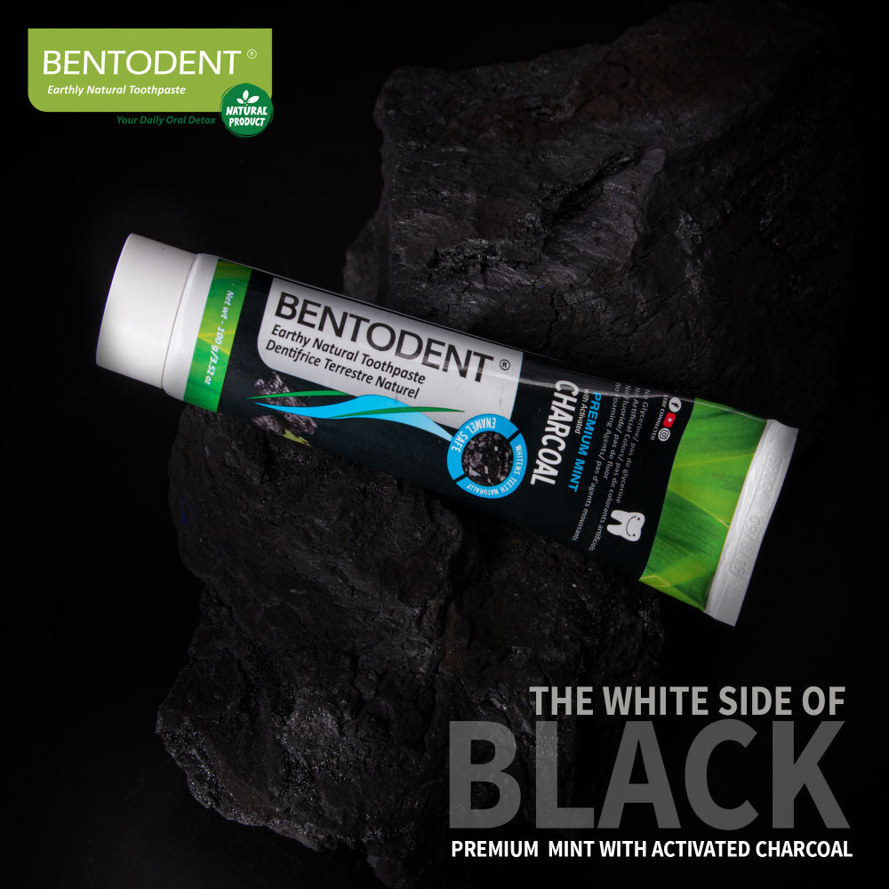 Natural & Fluoride Free Activated Charcoal Mint Teeth Whitening Toothpaste
