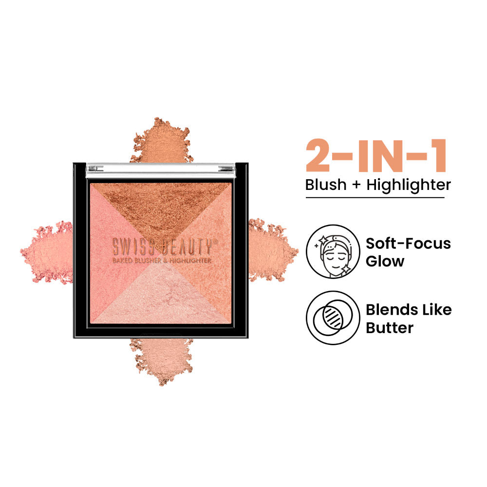 Baked Blusher & Highlighter - 01