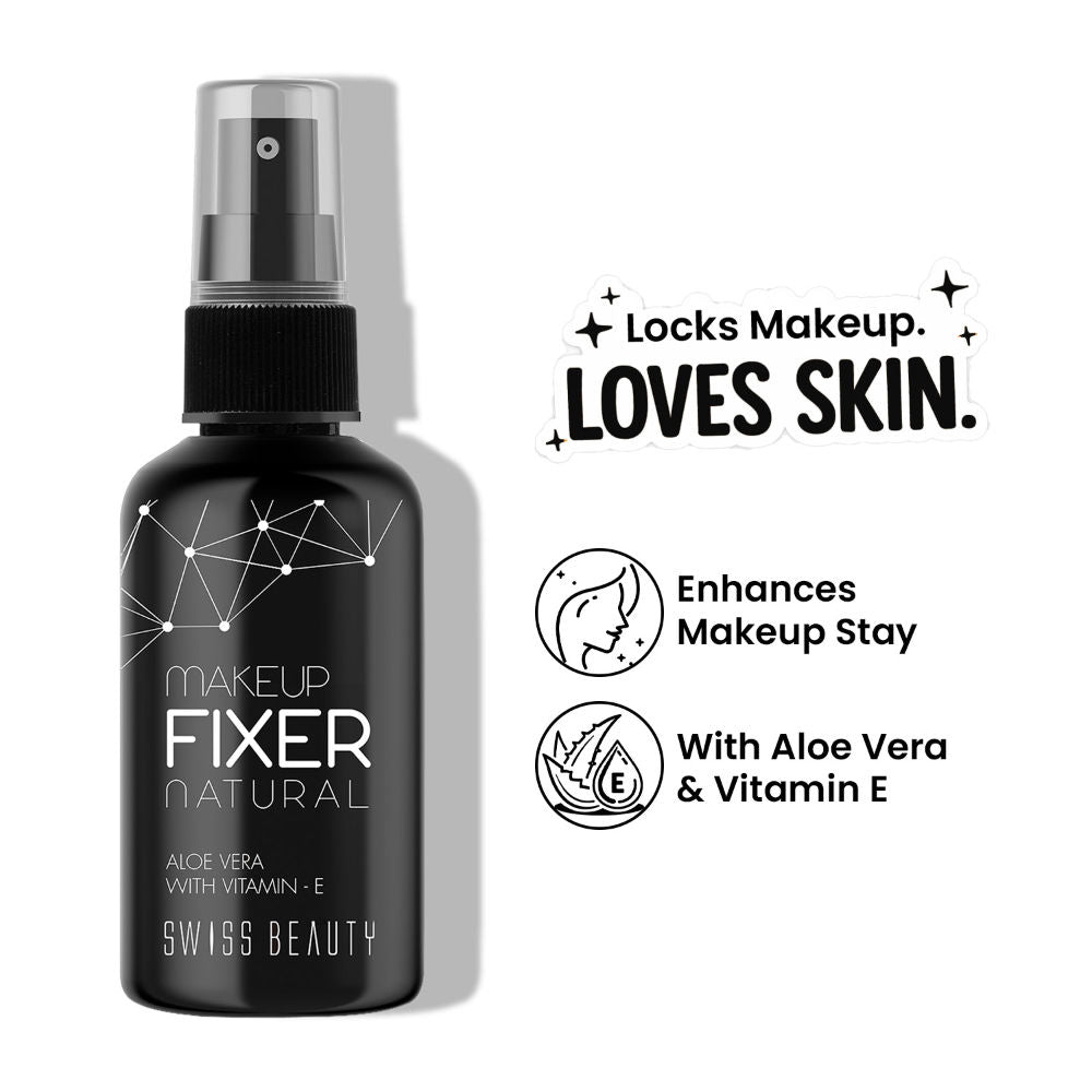 Long Lasting Professional Makeup Fixer Setting Spray With Vitamin E & Aloe Vera