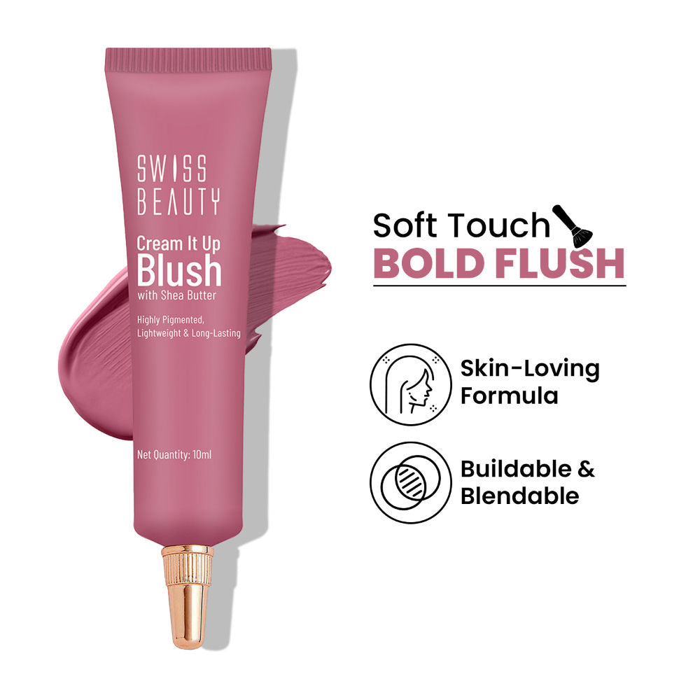 Cream It Up Blusher With Shea Butter , Multi-Functional , Matte Finish