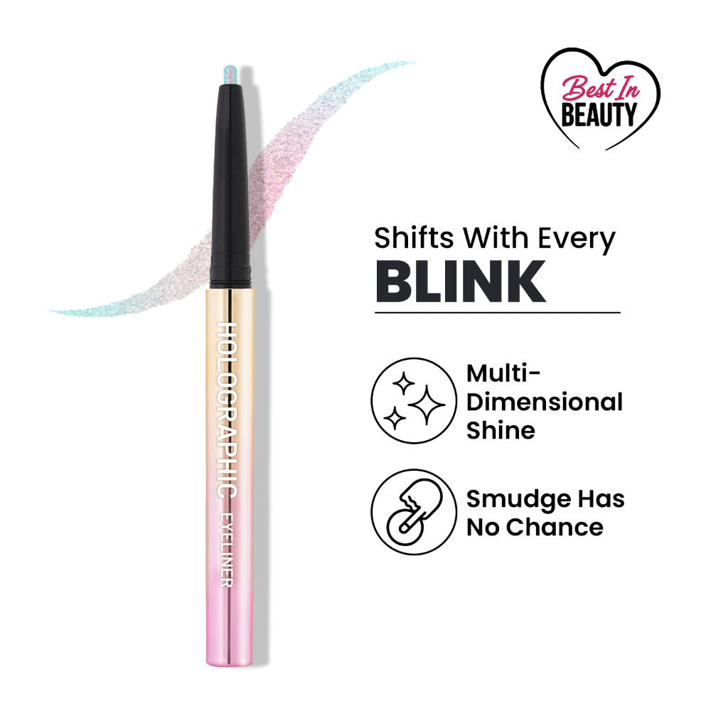 Holographic Eyeliner , Multi Chrome Effect , Water -Proof ,Smudge Proof - 4 Nebula