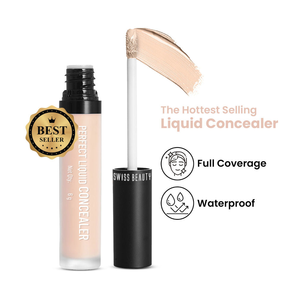 Full Coverage Liquid Concealer With Jojoba Oil - 12 Natural