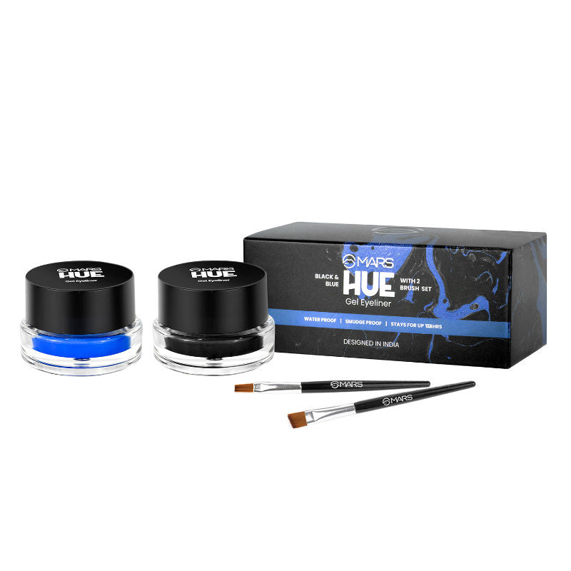 2-In-1 Hue Gel Eyeliner With 2 Brush Set