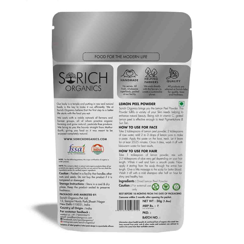 Dry Lemon Peel Face Cleanser Powder
