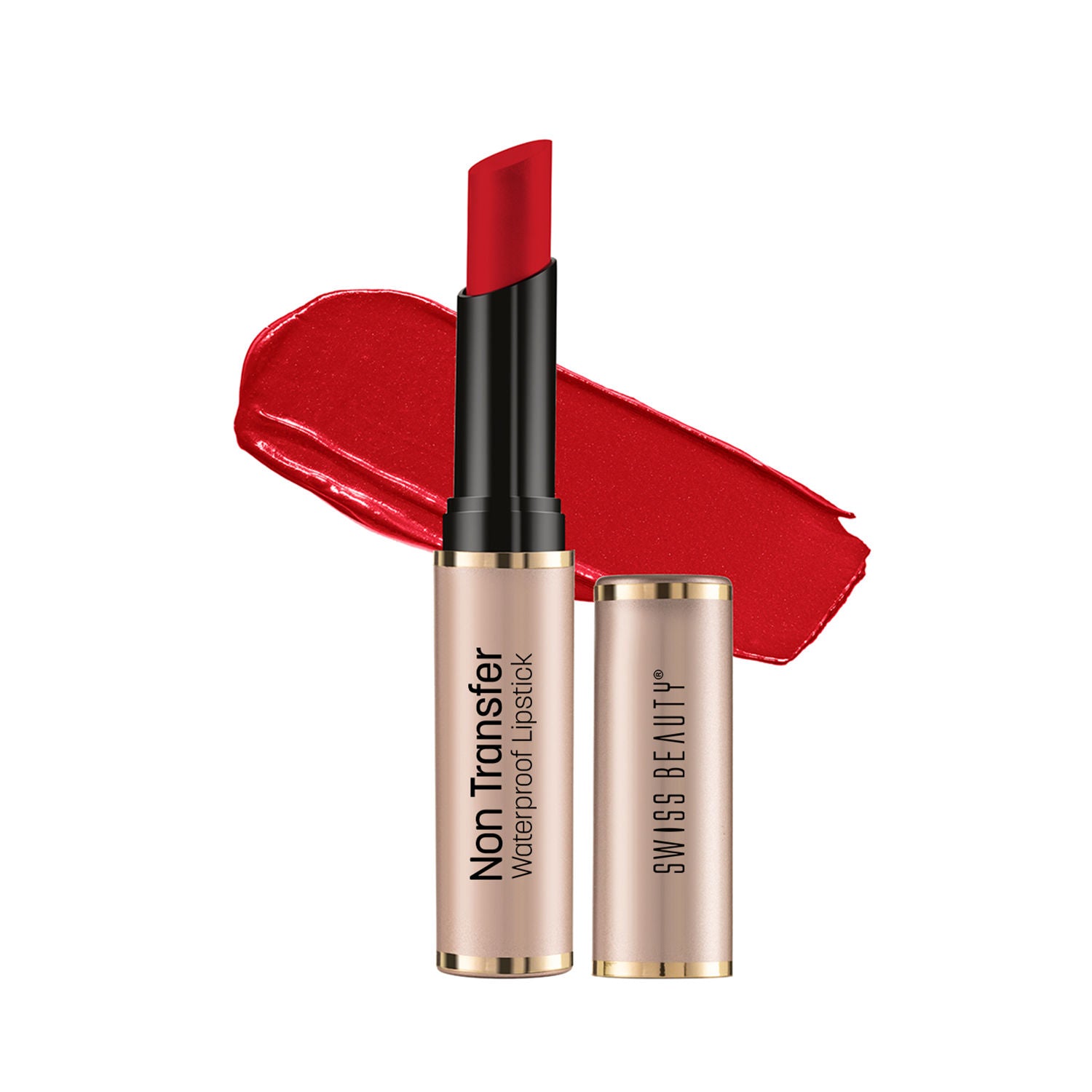 Non Transfer Waterproof Lipstick - 406 Hot Red